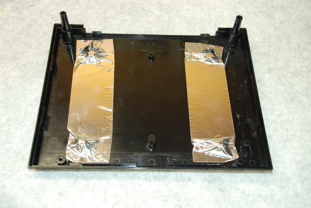 First aluminum shield strips installed.