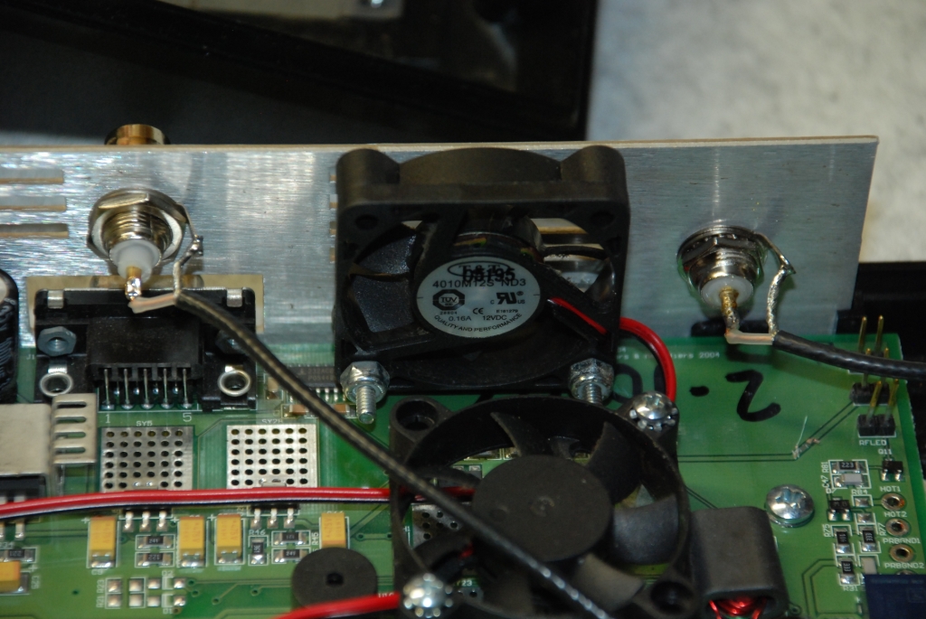 Soldering 3" and 6" cables to the BNC connectors.