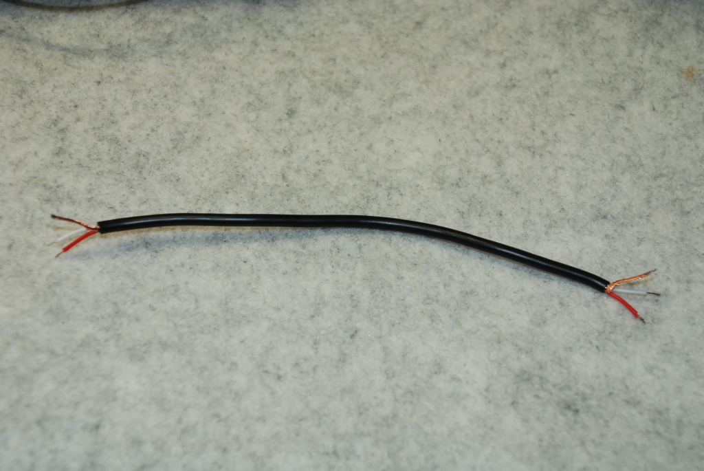 Two-conductor shielded cable for the potentiometer.