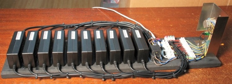 Left side view of the power supply.